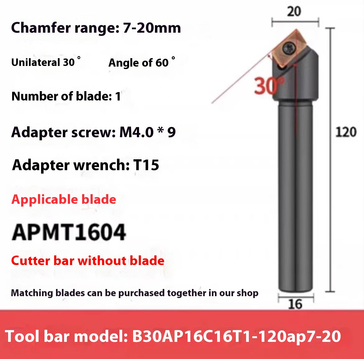 1144-Shedding type fixed-point chamfering cutter 30 degree 45 degree 60 degree chamfering cutter bar SSK/SSP/TCM/SSY/SSO/SSH Shandong Denso Pricision Tools Co.,Ltd.